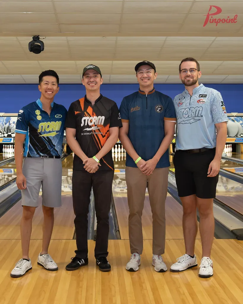 Darren Tang and Chris Via with bowlers